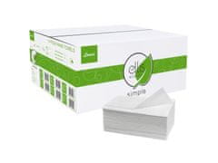 sarcia.eu ELLIS Ecoline Recycled, dvouvrstvý skládaný ručník, bílý papírový ručník 6000 kusy