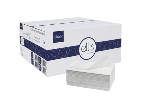 sarcia.eu ELLIS Professional Celulózový, dvouvrstvý skládaný ručník, bílý papírový ručník