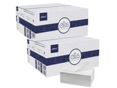 sarcia.eu ELLIS Professional Celulózový, dvouvrstvý skládaný ručník, bílý papírový ručník 3000 kusy