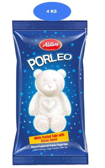 Aldiva Porleo bílý čokoládový medvídek 50g (4 ks)
