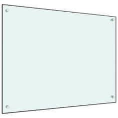 Vidaxl Kuchyňský panel bílý 80 x 60 cm tvrzené sklo