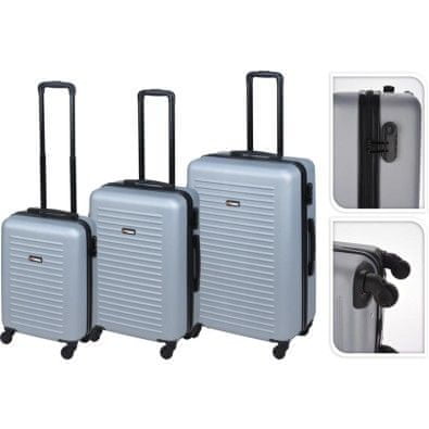 EXCELLENT Cestovní kufr KO-FB5000090 na kolečkách sada 3 ks PROWORLD šedá