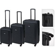 EXCELLENT Cestovní kufr KO-FB5000040 na kolečkách sada 3 ks PROWORLD černá