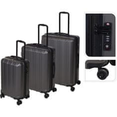 EXCELLENT Cestovní kufr KO-WK1700080 na kolečkách sada 3 ks PROWORLD tmavě šedá