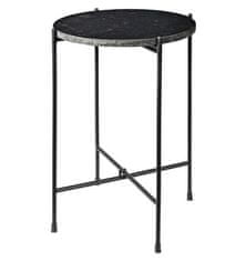 HOMESTYLING Odkládací stolek KO-A71100010 mramorový černý 35x46 cm