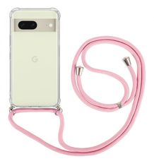 TopQ Kryt Google Pixel 7 5G s růžovou šňůrkou průhledný 97958