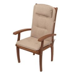 Hobbygarden Polštář BENITA s podhlavníkem na židli, křeslo, zahradní lehátko 121x50x6cm, barva béžová