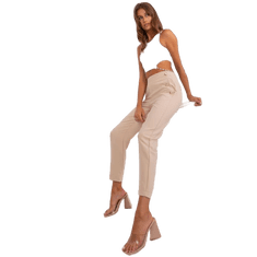Och Bella Dámské kalhoty s knoflíky OCH BELLA světle béžové TW-SP-OB055.45_400045 XL