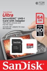 SanDisk Paměťová karta Sandisk Ultra microSDHC - 64GB / 140MB/s