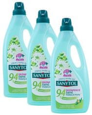 SANYTOL dezinfekce 94% rostlinného původu univerzální čistič podlahy & plochy 3 x 1 litr