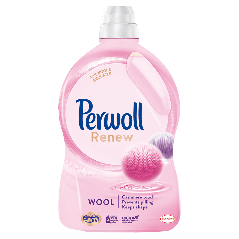 Levně Perwoll Renew speciální prací gel Wool 54 praní, 2970 ml