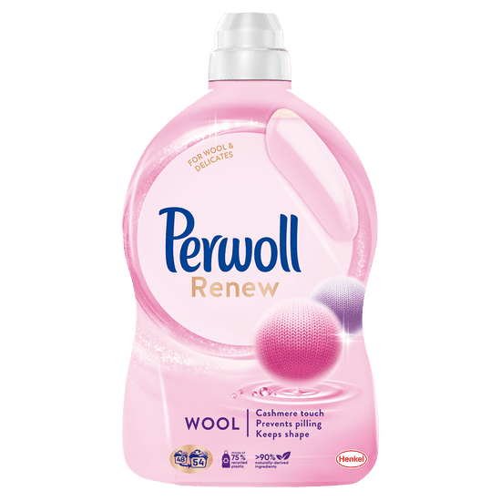 Perwoll Renew speciální prací gel Wool 54 praní, 2970 ml