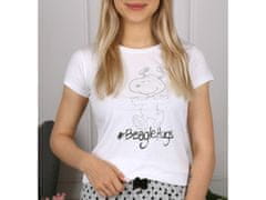 sarcia.eu Snoopy Dívčí pyžamo s krátkým rukávem, bílé a šedé pyžamo 11 let 146 cm