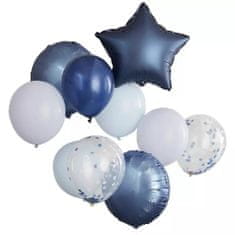 MojeParty Balónkový buket mix Námořnická/pastelově modrá 10 ks
