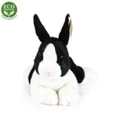Rappa Plyšový králík bílo-černý ležící 23 cm ECO-FRIENDLY