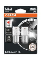 Osram OSRAM LED P21/5W 7528DRP-02B RED 12V 1,6/0,5W BAY15d