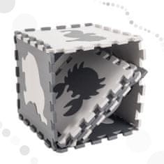 Aga Kontrastní pěnové Puzzle 85 cm x 85 cm 9 dílů Černo-bílé