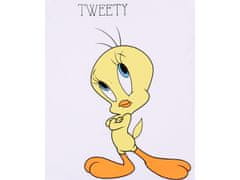 Looney Tunes Looney Tunes Tweety bílé a šedé dívčí pyžamo s krátkým rukávem, letní pyžamo 9 let 134 cm