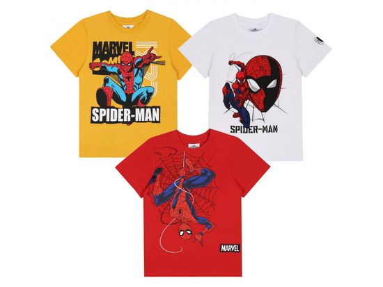 sarcia.eu Spiderman Chlapecké tričko s krátkým rukávem, 3 balení bavlněné tričko