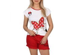 sarcia.eu Minnie Mouse Disney krémové a červené pyžamo s krátkým rukávem, letní pyžamo 10 let 140 cm