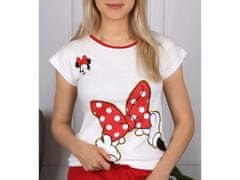 sarcia.eu Minnie Mouse Disney krémové a červené pyžamo s krátkým rukávem, letní pyžamo 9 let 134 cm