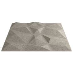 Greatstore Nástěnné panely 24 ks betonově šedé 50 x 50 cm EPS 6 m² diamant