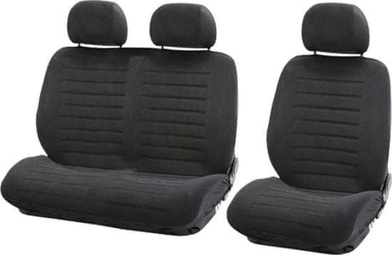 CarPoint Autopotahy sedadel pro dodávky / VAN na 3 sedadla - Transporter černé