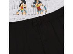 sarcia.eu Wonder Woman Dívčí letní pyžamo, šedočerné pyžamo s krátkým rukávem 11 let 146 cm