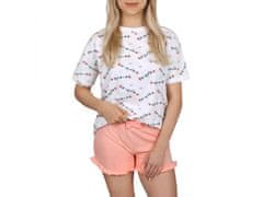 sarcia.eu Friends Bílé a meruňkové dívčí pyžamo s kraťasy 9-10 let 134/140 cm