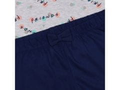 sarcia.eu Friends Šedé a tmavě modré pyžamo pro dívky s kraťasy 11-12 let 146/152 cm
