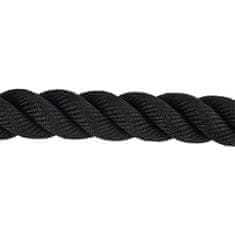 Greatstore Posilovací lano černé 9 m 6,8 kg polyester