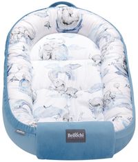 Bellochi Baby Rest novorozence - ručně vyráběné - bavlna a samet - Oeko-tex Certified - Baby Cuddling Nest - 90x60x12cm - Baby Set Jambo