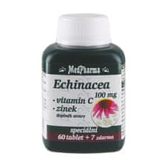 MedPharma Echinacea 100 mg + vitamin C + zinek, 67 tablet