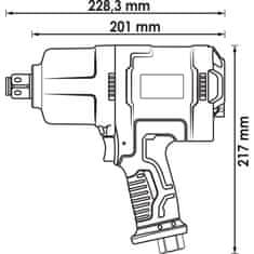 Vigor Pneumatický rázový utahovák 3/4", 2300 Nm - V6899N