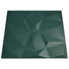 Vidaxl Nástěnné panely 24 ks zelené 50 x 50 cm XPS 6 m² diamant