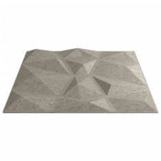 Greatstore Nástěnné panely 48 ks betonově šedé 50x50 cm EPS 12 m² diamant