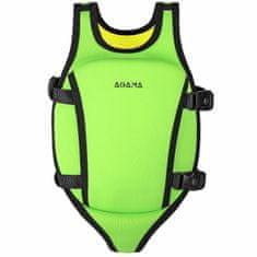 AGAMA dětská plavecká vesta, zelená 3/6 let (18/30 kg)