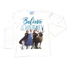 SETINO Dívčí tričko s dlouhým rukávem "Ledové království" bílá 122 / 6–7 roků Bílá