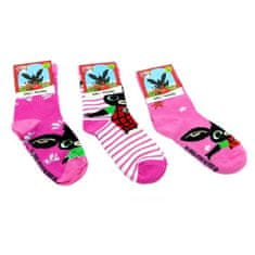 SETINO Dívčí vysoké ponožky Pásky Bing 3 ks 31–34 Růžová