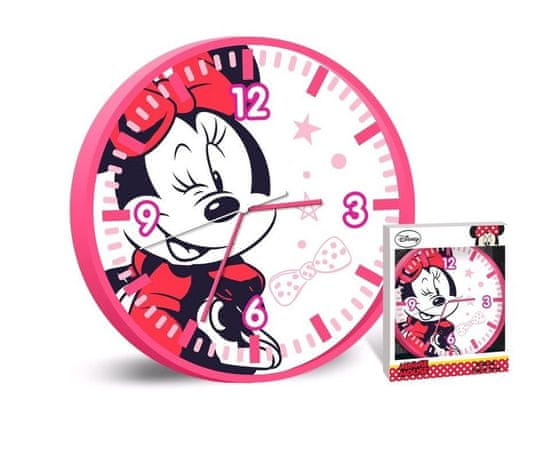 EUROSWAN Analogové nástěnné hodiny Minnie Mouse - 25 cm
