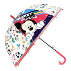 EUROSWAN Automatický transparentní deštník Rainbow Mickey Mouse