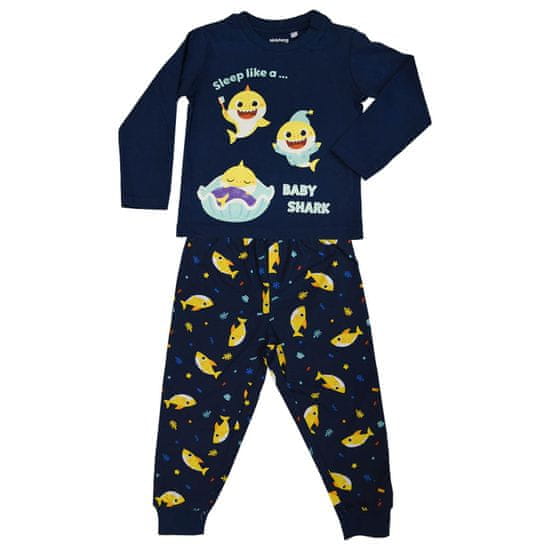 Eplusm Chlapecké bavlněné pyžamo "Baby Shark" modrá