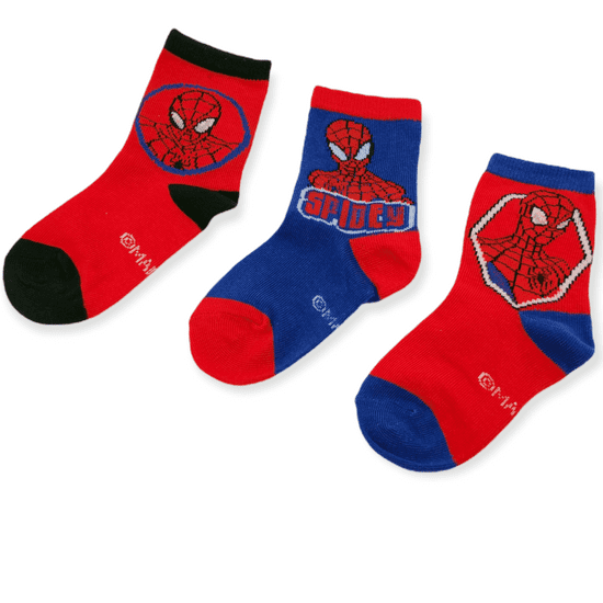EUROSWAN Chlapecké vysoké ponožky Spidey Spider-man 3 ks