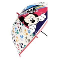 EUROSWAN Automatický transparentní deštník Rainbow Mickey Mouse