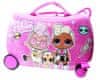 Eplusm Dětský cestovní kufr ABS na kolečkách LOL glitter