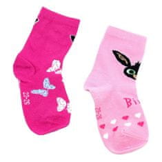 Eplusm Dívčí vysoké ponožky veselý Bing 2 ks 31–34 Růžová