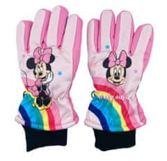 SETINO Dívčí lyžařské rukavice Minnie Mouse 7–8 roků Růžová