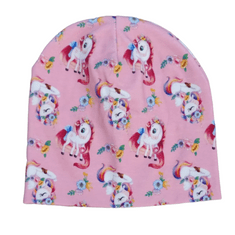 SETINO Dívčí bavlněná čepice Unicorn 54 cm Růžová
