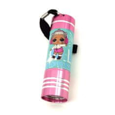 EUROSWAN Dětská hliníková LED baterka LOL Světle růžová