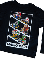 SETINO Chlapecké tričko s dlouhým rukávem Super Mario Kart 98 / 2–3 roky Černá